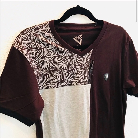 NWT Sale ! Mens Vneck Hybrid Zipper Tee - Picture 2 of 6